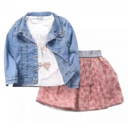 Evita Salmon 242222 Skirt Set